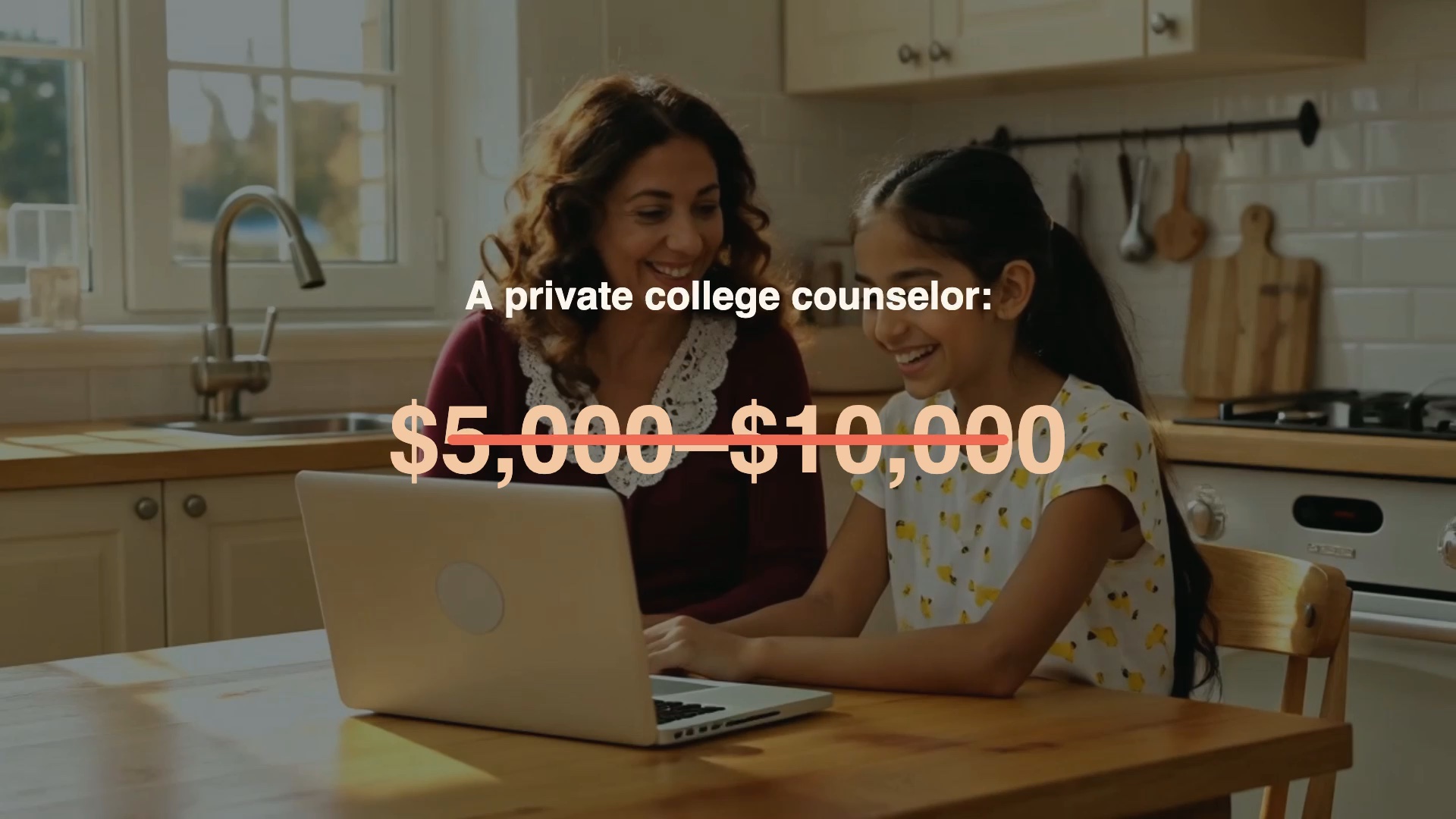 A private college counselor costs $5,000–$10,000. FalconPrep does it for about 2 percent of that.